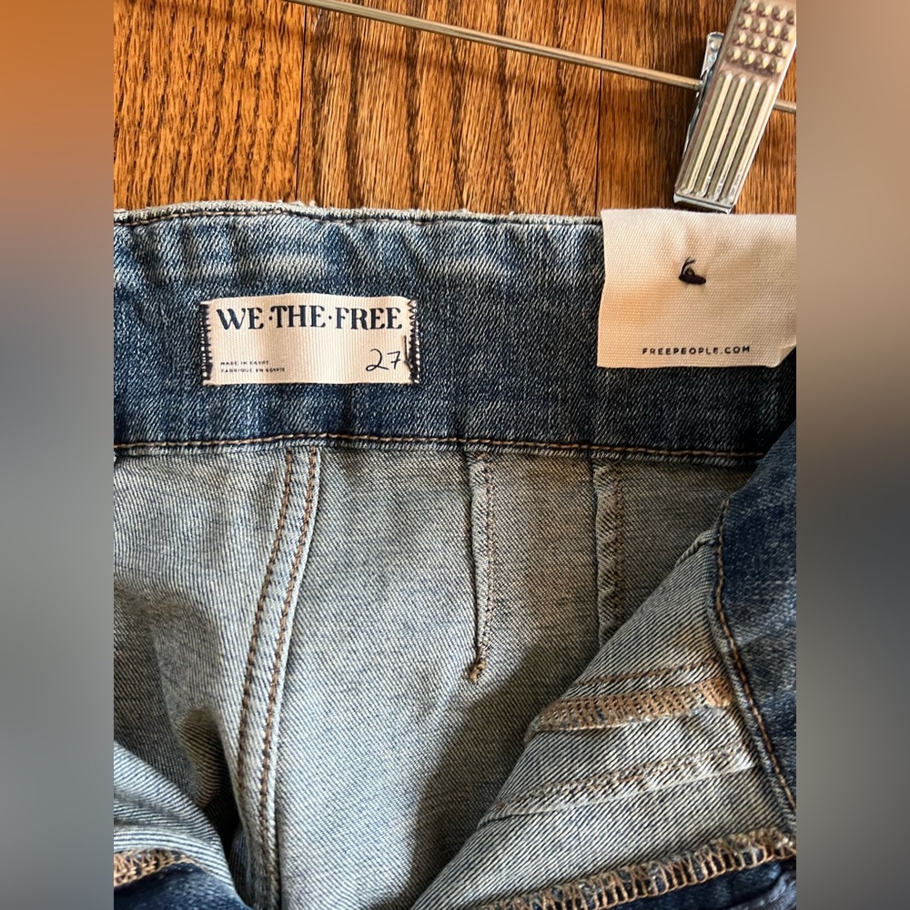 We the Free Jayde High Rise Flare Leg Denim Jeans Mermaid Blue NWT Free People - Picture 8 of 10